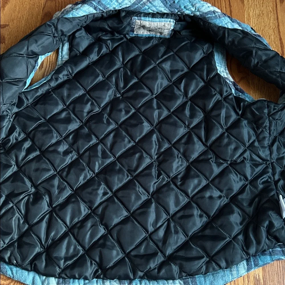 North River Outfitters Plaid Quilted Zipper Vest Cabincore w/Pockets Size M